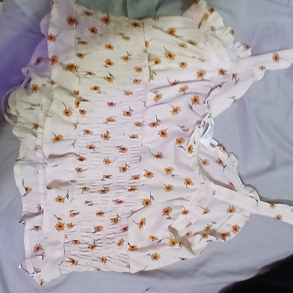 Sienna Sky Cream and Orange Floral Blouse